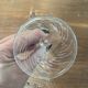 6 crystal engraved white wine glasses with stems