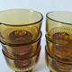 Vintage amber pressed glass glasses