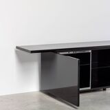 Giotto Stoppino for Acerbis Black Sheraton Sideboard Italy 1980s