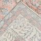 Soft Pink Oversize Vintage Turkish Floral Carpet Rug, 219x313 Cm