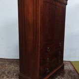 Louis Philippe secretary in oak and burr walnut