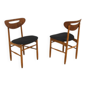 set de 2 chaises en teck, - 1960