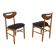 Set de 2 chaises en teck, AB Nässjö, Stolfabrik, Suède, 1960