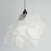 Labyrinth, Hazy, Artisan Light Sculpture with Protruding Fixture, By Republiken