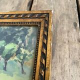 Home drawing, framed and glazed watercolor