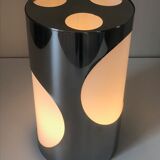 Lamp stainless steel and design perpex Space Age 1970