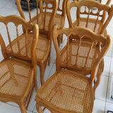 6 chairs in natural canning
