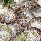 2 polychrome ironstone coffee cups Choisy le Roi