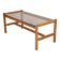 Table basse style chalet bois massif et verre  République Tchèque 1970