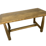 Table basse brutaliste chêne