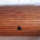 Large old trunk (steam box) in solid wood.