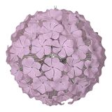 Modern Venetian Pink Flowers Glass Sputnik Chandelier