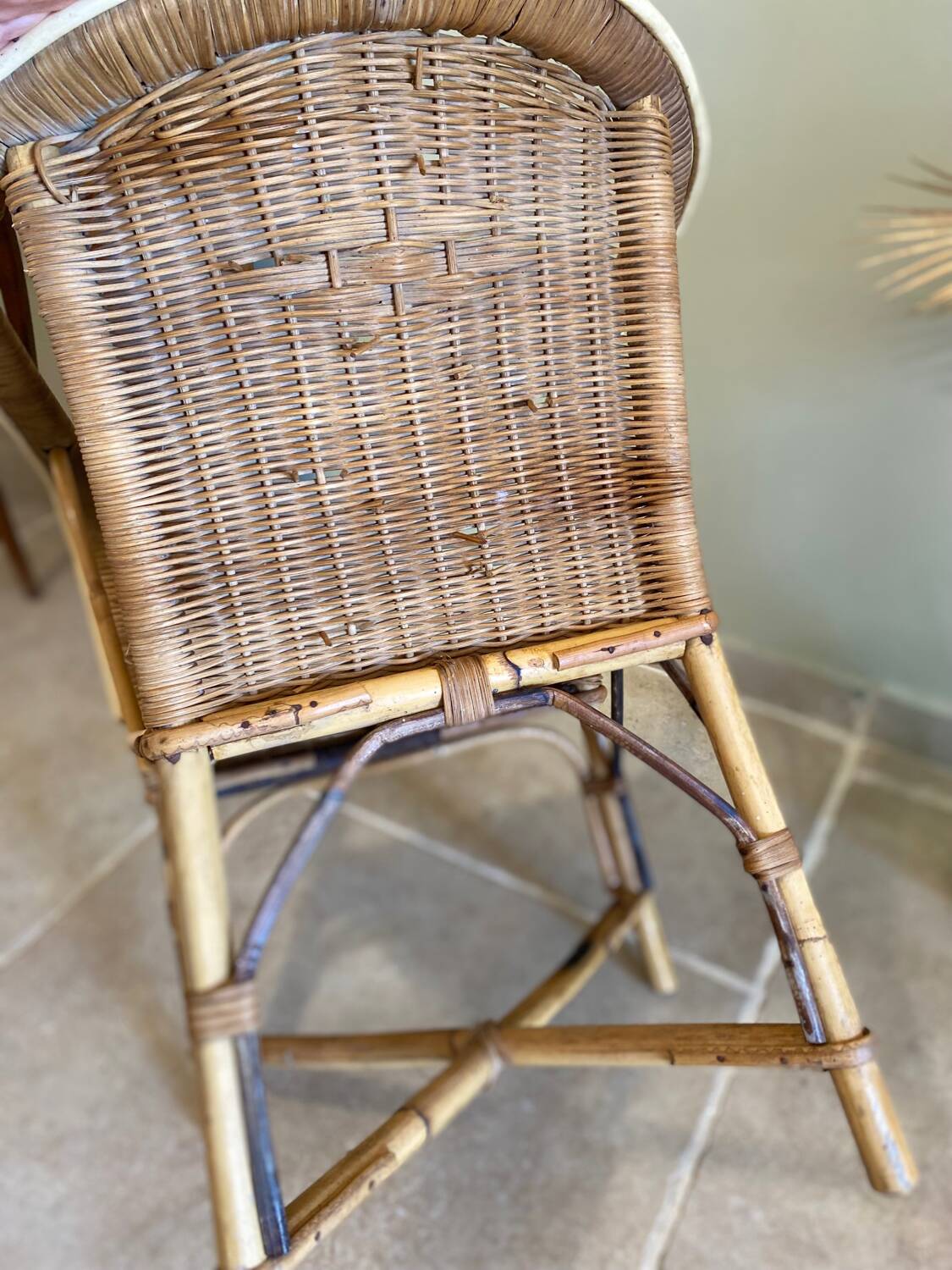 Rattan children's armchair