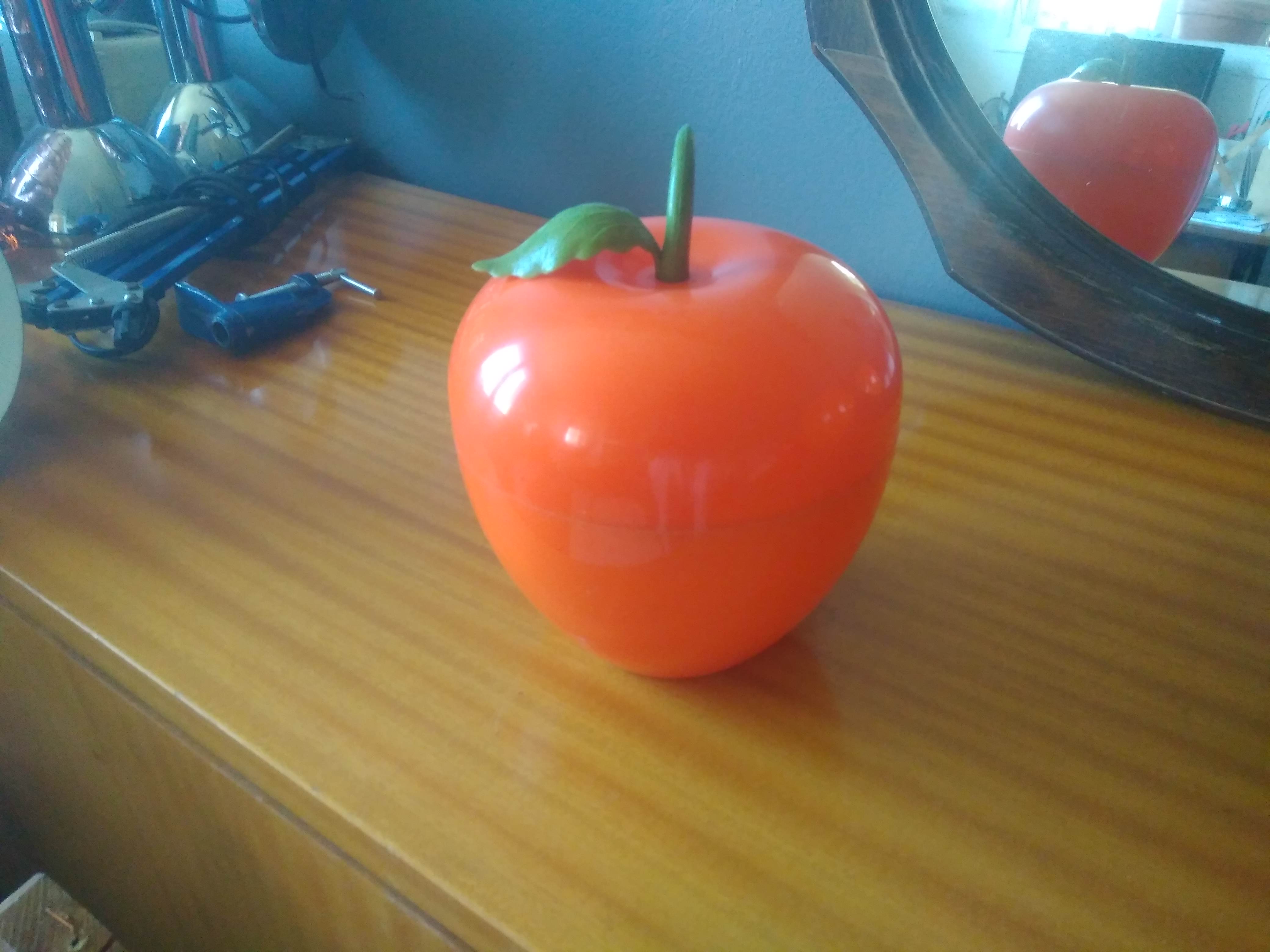 Vintage orange ice bucket - 70s