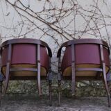 Wooden office chairs, 1950s, set of 2