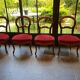 4 chaises médaillon tapissées style Louis Philippe