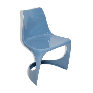 chaise Mid Century bleu