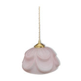 Pink frosted glass suspension