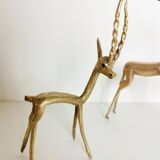 Trio of brass antelopes