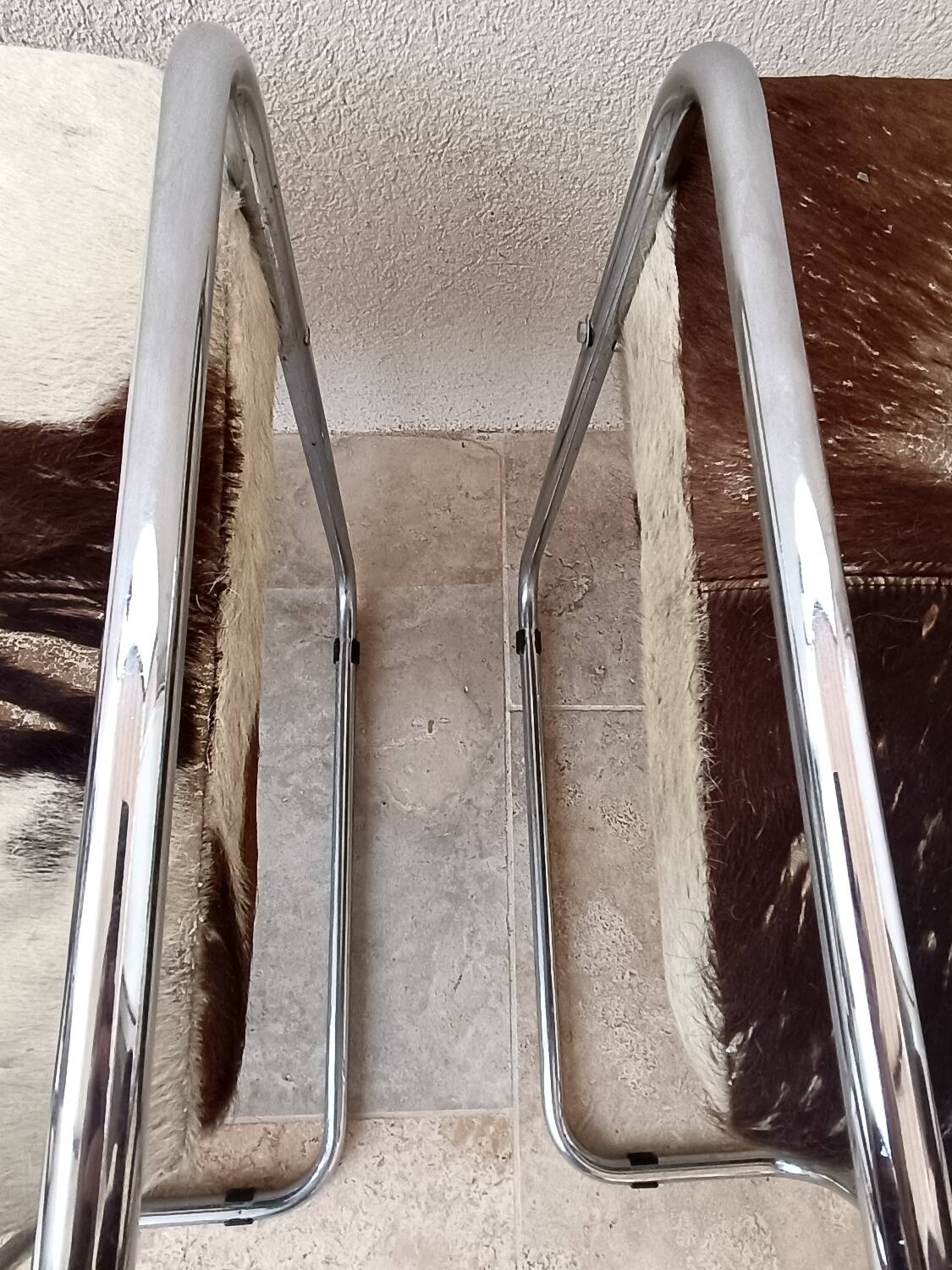 Set of 4 vintage Cucroma armchairs – Guido Faleschini – leather