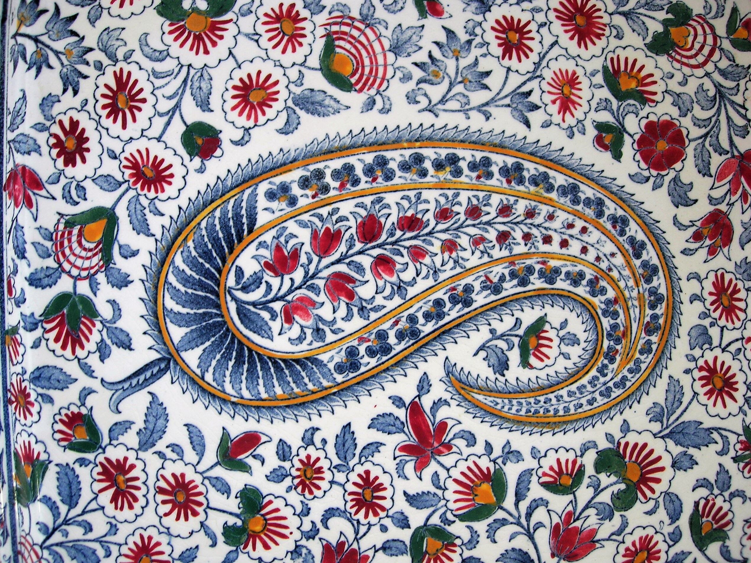 Underside model cashmere earthenware manufacture of Gien