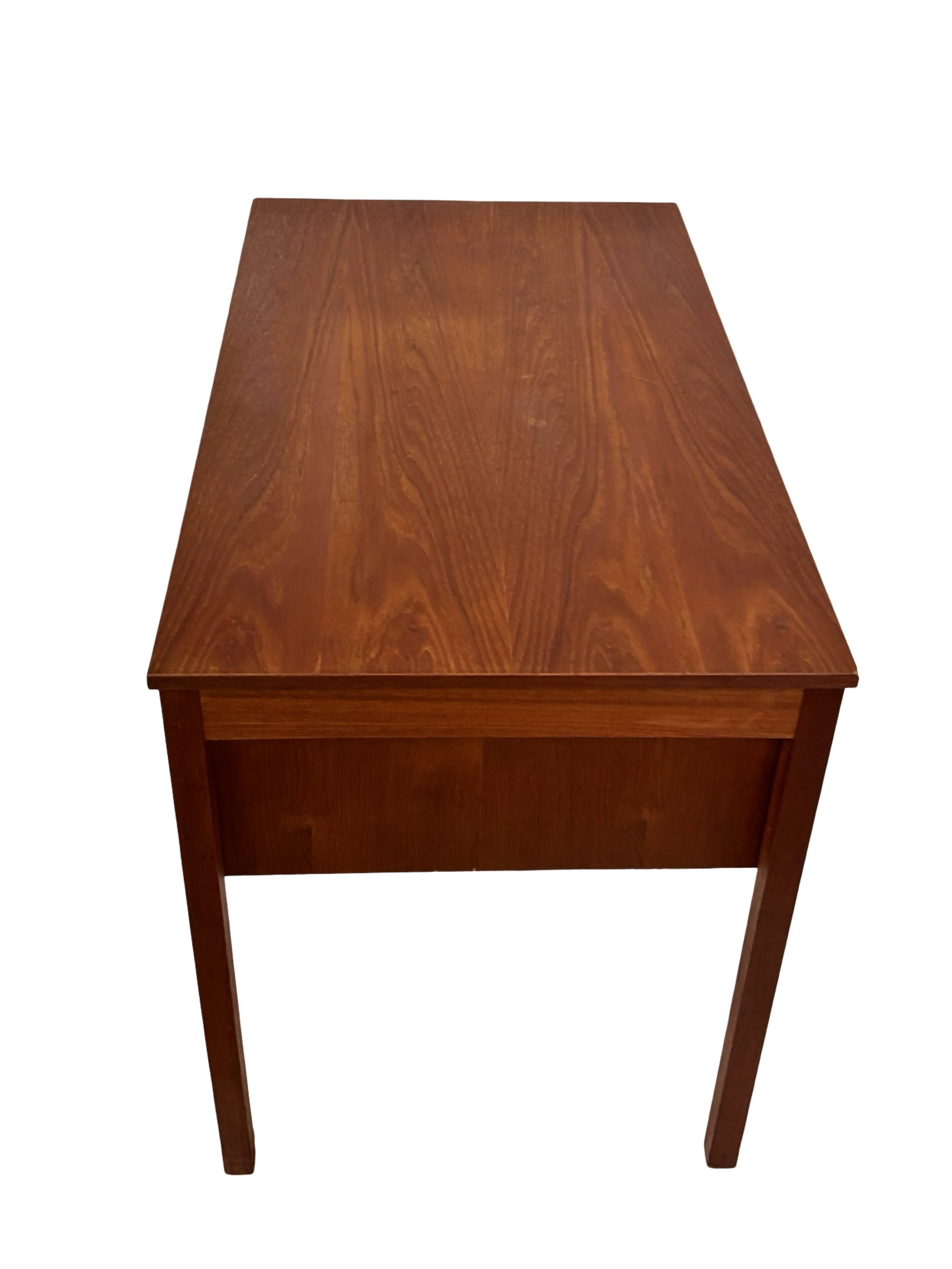 Vintage Danish teak compact Domino Mobler desk, 1960s