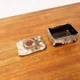 West German pottery box, fat lava WGP from the mid-century with lid, 1960s.