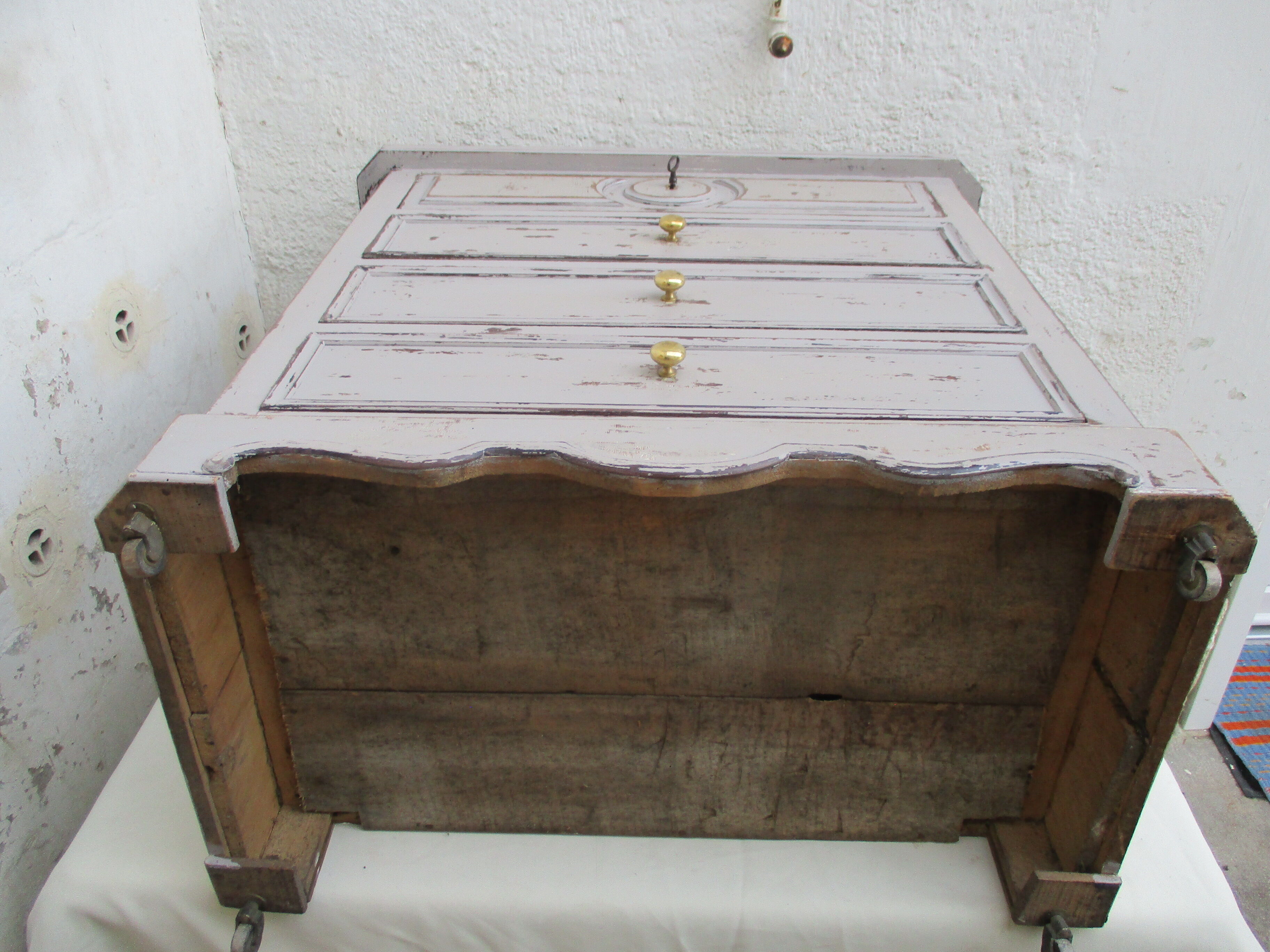 Dresser 19th century gray aged patina