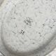 Vintage marbled white and blue enameled sheet metal oval dish