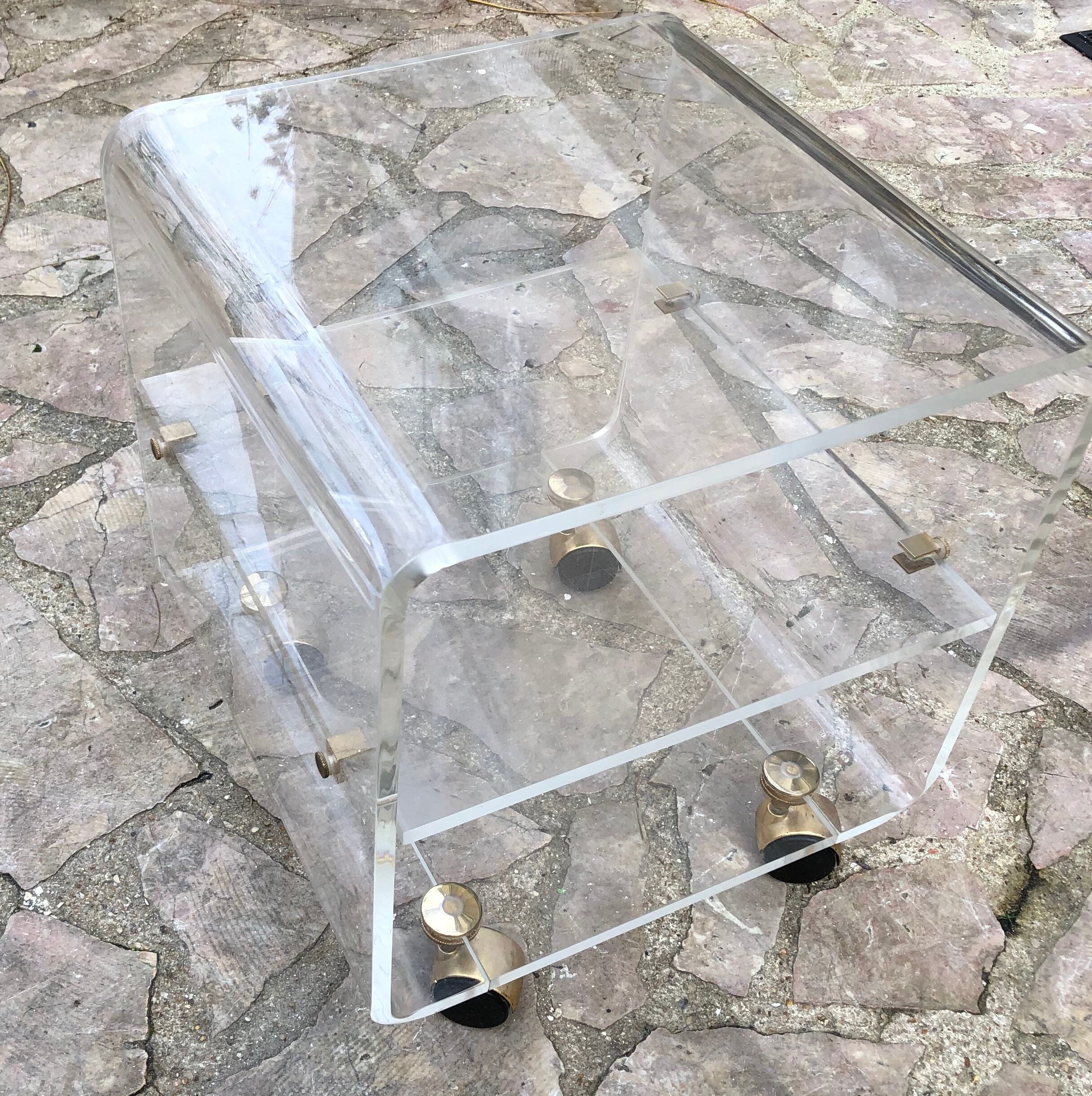 Plexiglas coffee table