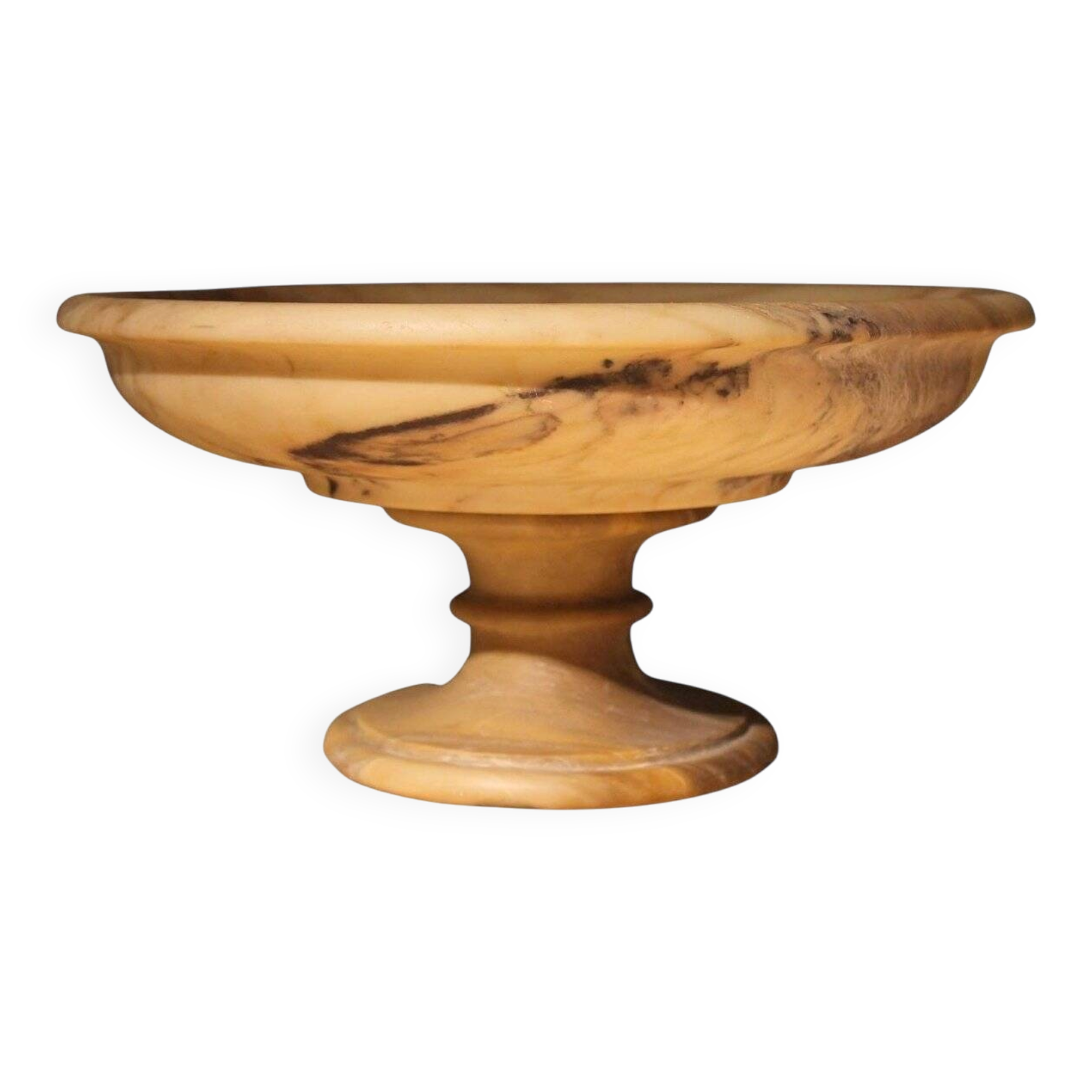 Italian 19th Century Neoclassical Marble Bowl on Pedestal or Tazza Centerpiece