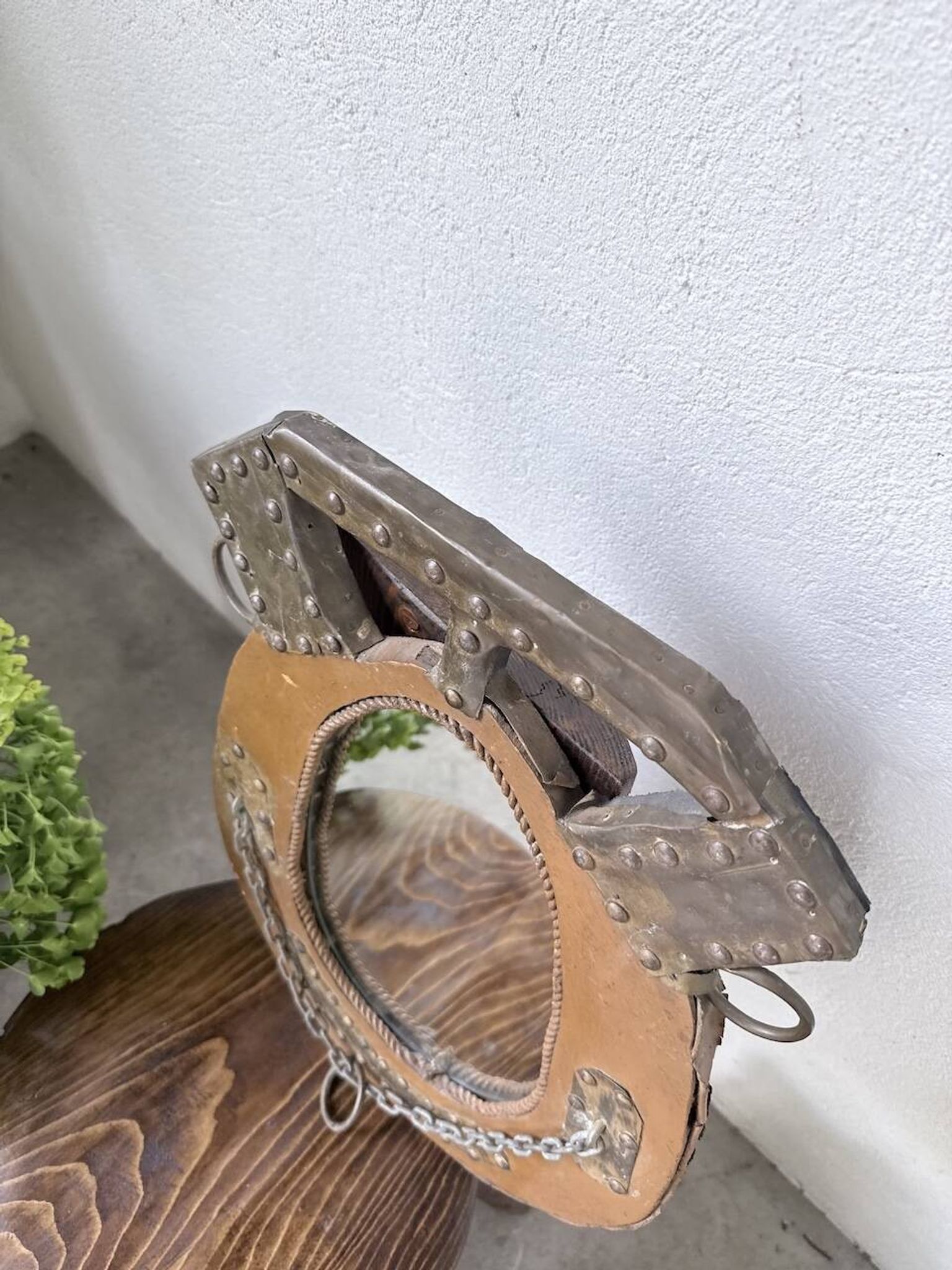 Brutalist handcrafted mirror "horse"