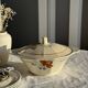 Antique Sarreguemines soup tureen with lid, rose pattern, D33 H28.