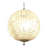 Spherical crystal pendant light