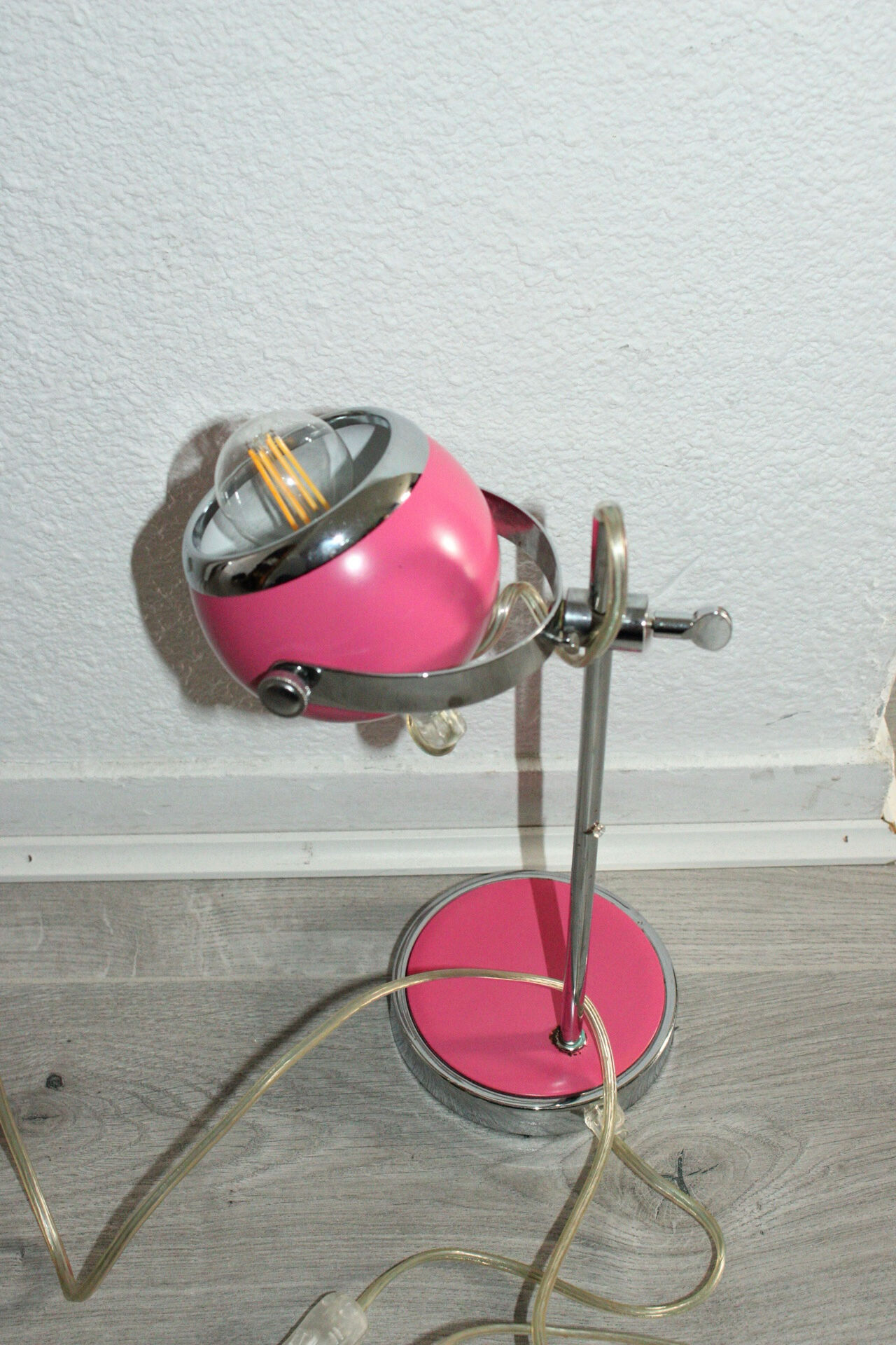 Lampe eyeball rose - Vintage