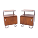 Pair of functionalist chromed night stands by Kovona, 1950’s, Czechoslovakia