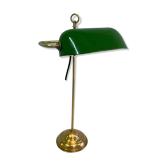 Art deco adjustable brass bankers table lamp, 1920's