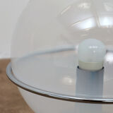 Italian Design table lamp made of chrome with glass, 1960