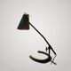 Industrial workshop desk lamp in green sheet metal Biny Jumo Disderot 1950
