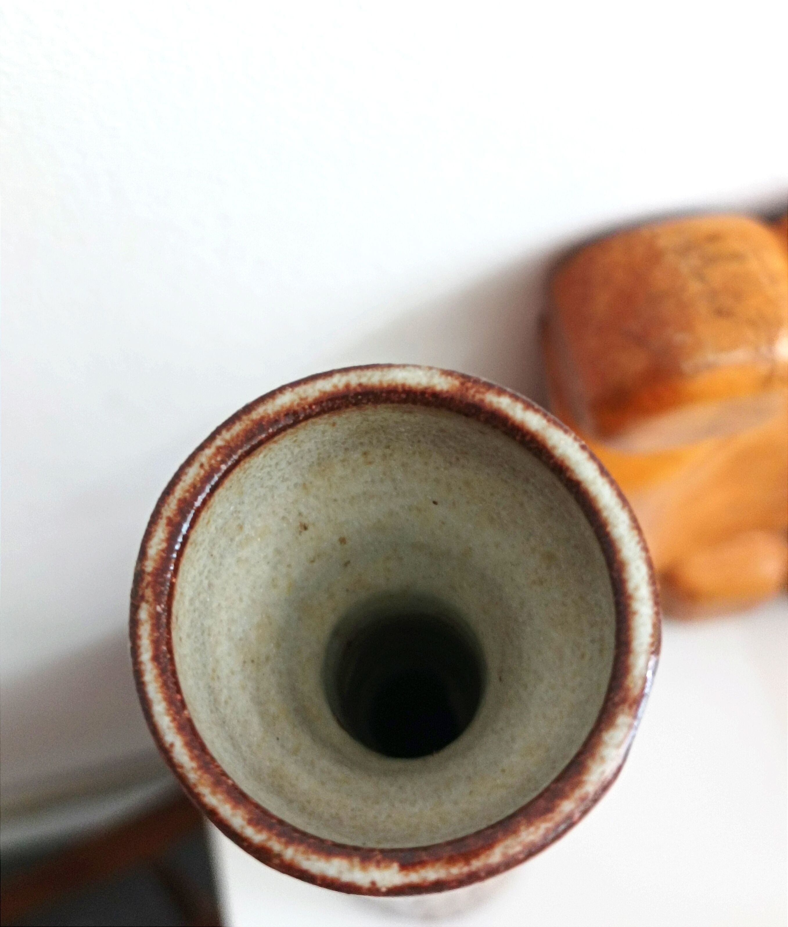 Vase soliflore grès vernissé signé *Vintage