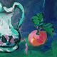 Still life painting 1965 signed Barbero oil on canvas