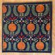 Silk Embroidered Pomegranate Design Cushion Cover. Navy Blue Throw Pillow Case. Traditional Accent Pillow