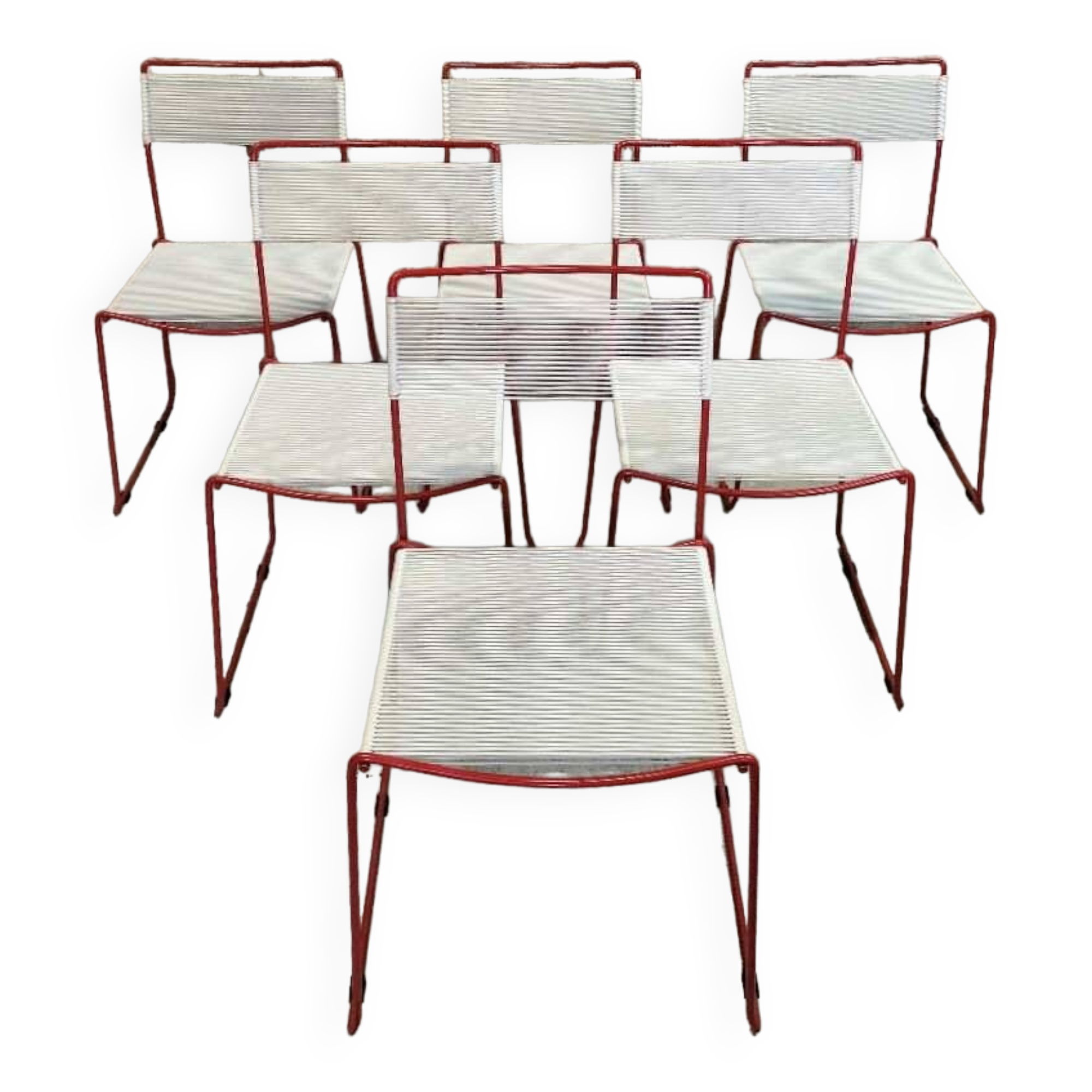 Set of six "Spaghetti" chairs by Giandomenico Belotti