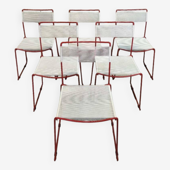 Ensemble de six chaises "Spaghetti" par Giandomenico Belotti