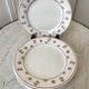 Set of 8 dessert plates Digoin Sarreguemines model "Andrée" small suns 30s
