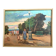 Oil painting "public garden" under glass, 1960s-70s