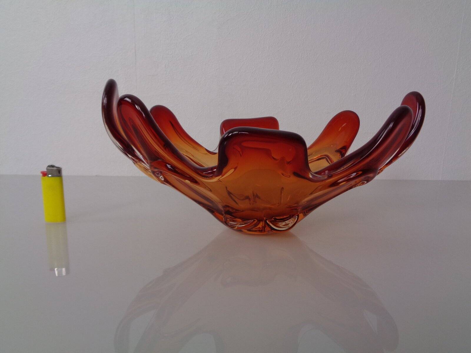 Sommerso Murano Glass Bowl, Italy, 1960s