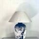 Lamp with linen shade
