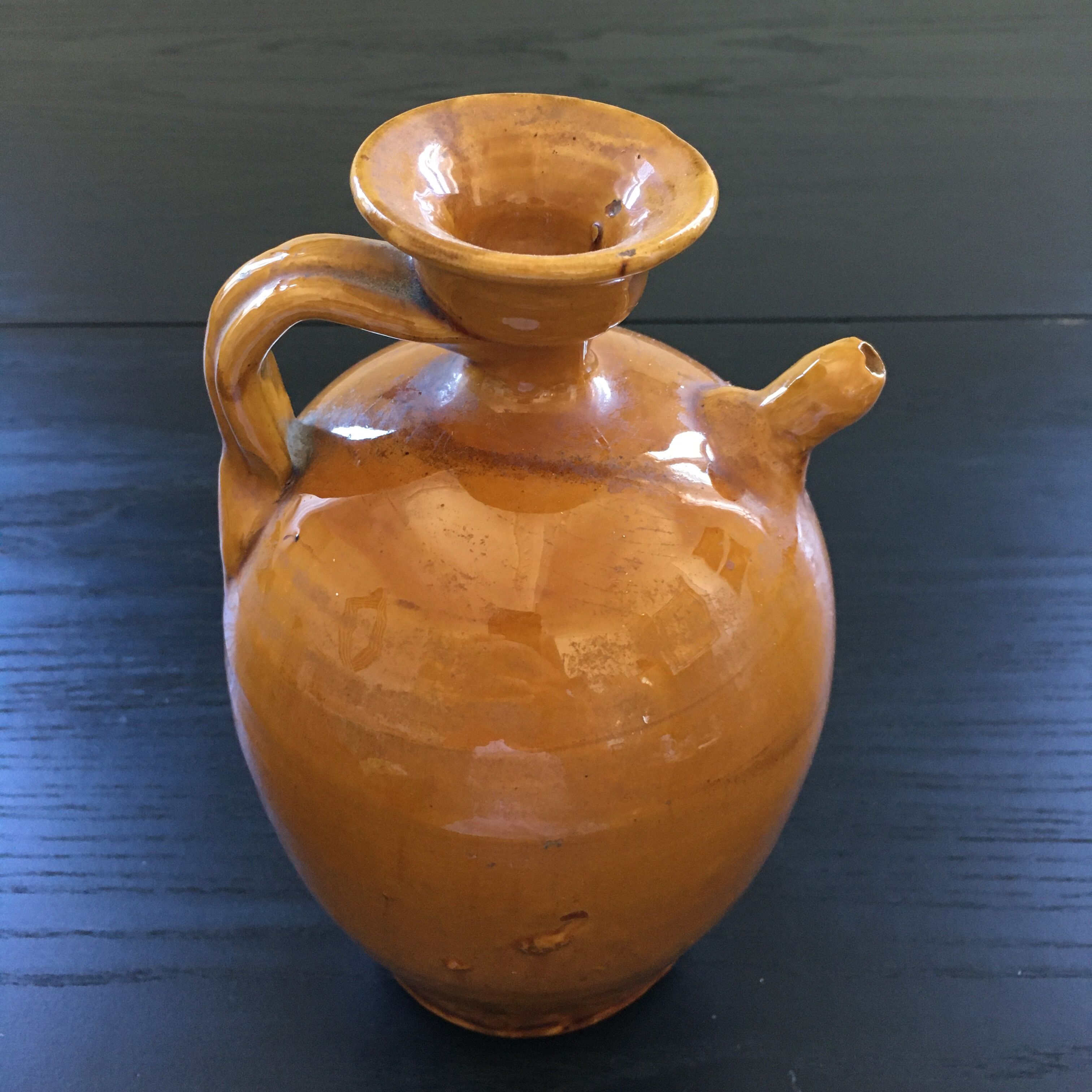 Ochre yellow Italian jug