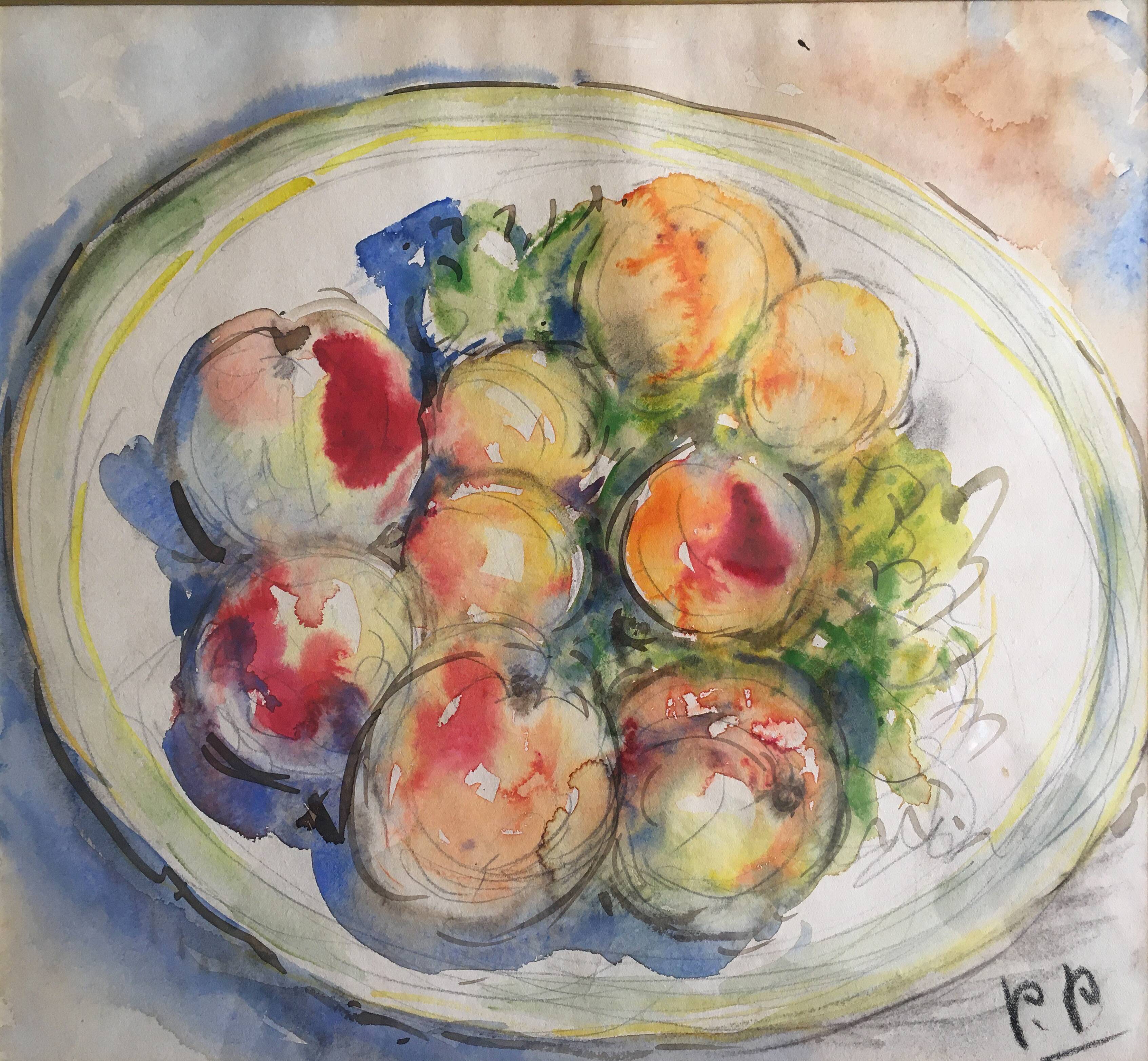 Painting by Paul Paquereau (1871-1950) "Still Life with Fruit"
